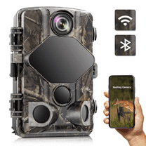 CAMPARK Native 4K 30fps WiFi Trail Camera 32MP Bluetooth Game Hunting Camera with 65FT Infrared Night Vision Motion Activated Waterproof 120° Wide Angle Wildlife Monitoring 2.4" LCD Deer Trail Cam