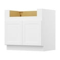 thumbnail image 2 of Furinno Shaker Farm Sink Bases Kitchen Cabinet, Ready to Assemble, 24 D x 36 W x 34.5 H, White, 2 of 9