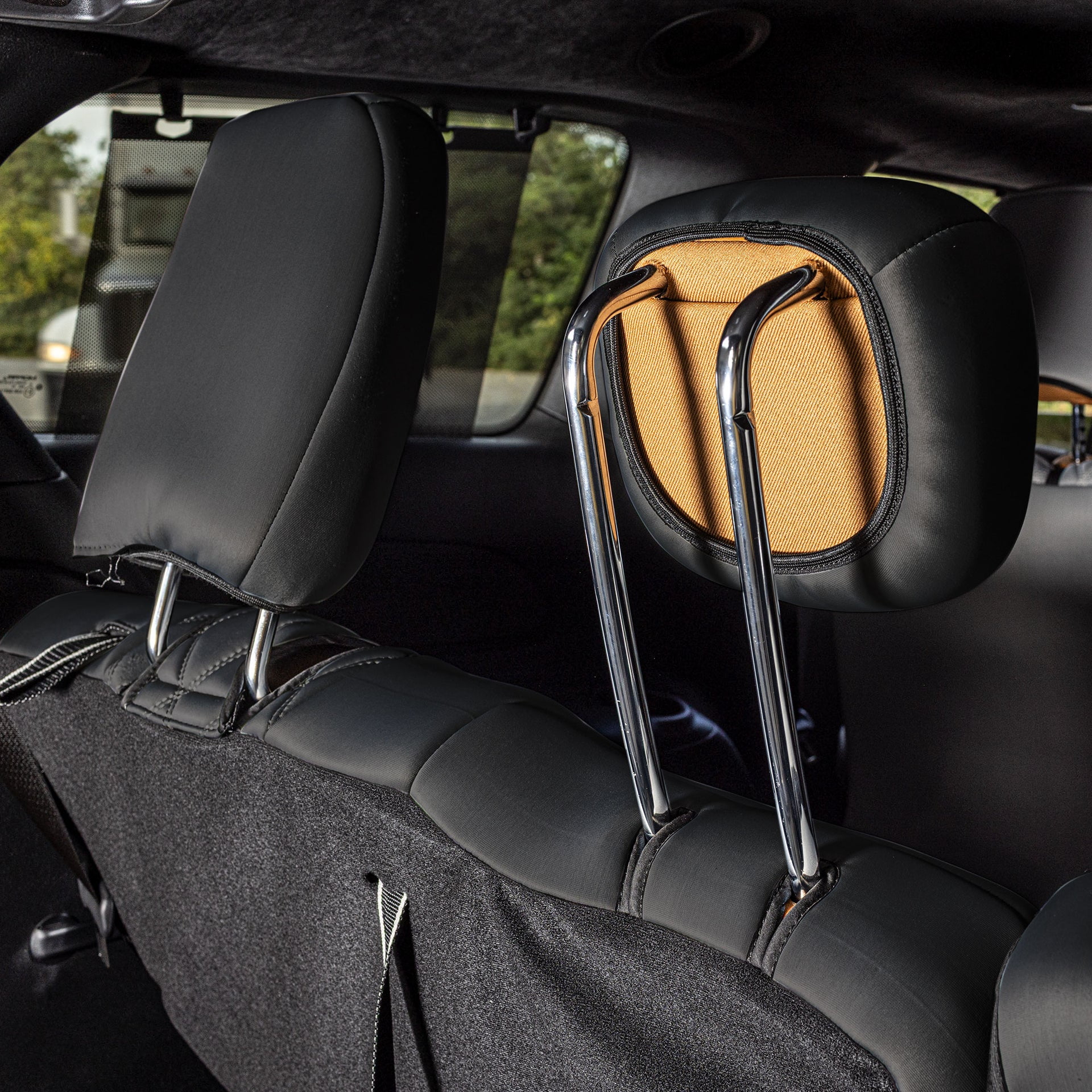 For Chrylsler Pacifica 2017-2025 FH Group Custom Fit Car Seat Covers [3rd Row - Rear Bench] Black