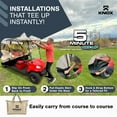 thumbnail image 3 of Knox GLF016 4 Person Golf Cart Enclosure, 4 Seater, 600D Transparent Golf Cart Cover Storage Up to 61.5 in. Roof for EZGO TXT-RXV, Yamaha, Club Car DS-Precedent, Evolution, Beige, 3 of 7