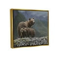 thumbnail image 3 of Stupell Industries Bear Family Mountain Landscape Animals & Insects Painting Gold Floater Framed Art Print Wall Art, 31 x 25, 3 of 9