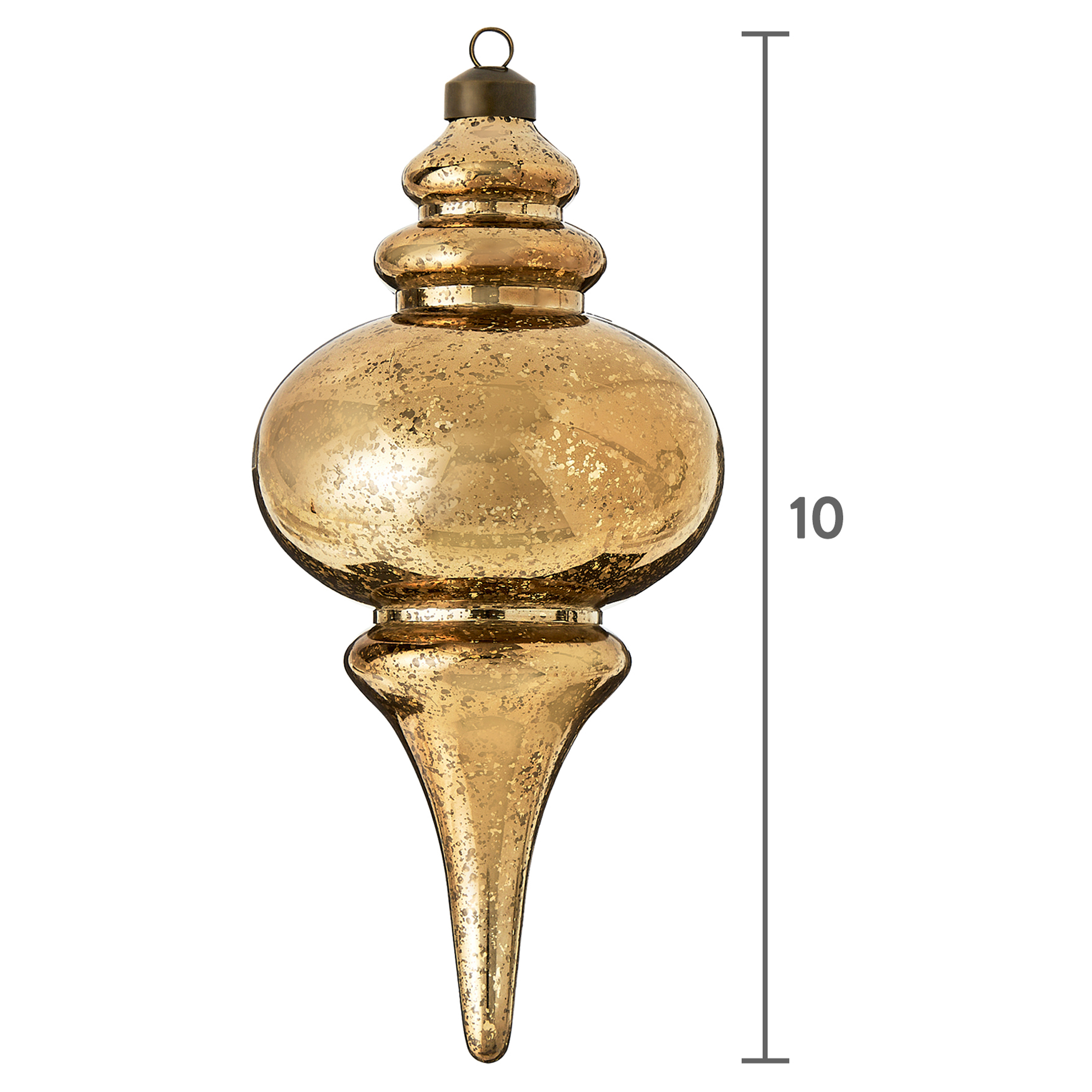 3 Count Gold Mercury-Style Shatterproof Christmas Ornaments, by My Texas House