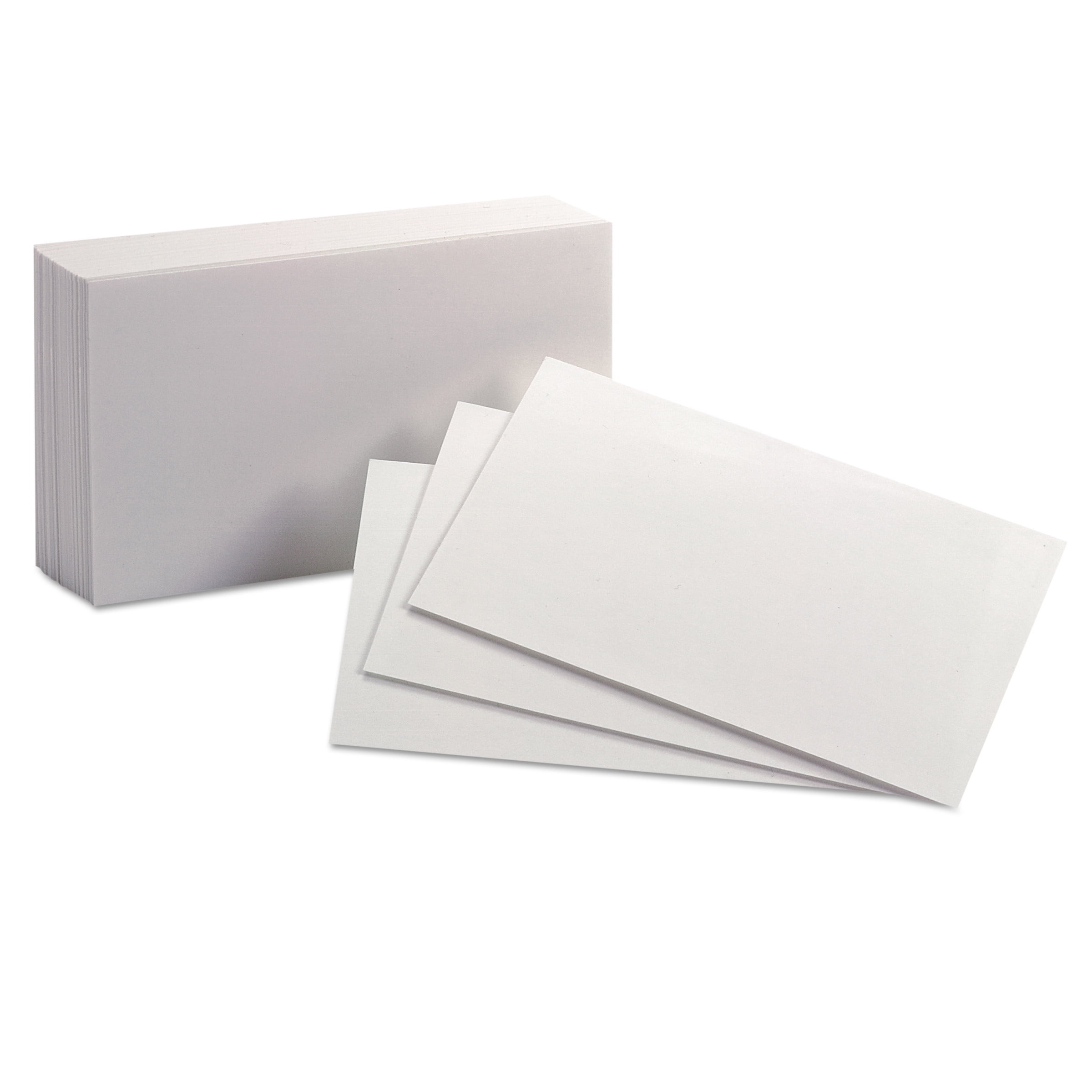100 Count 63352 White 3 x 5 Note Cards Mead Index Cards #.1 Pack - White Plain