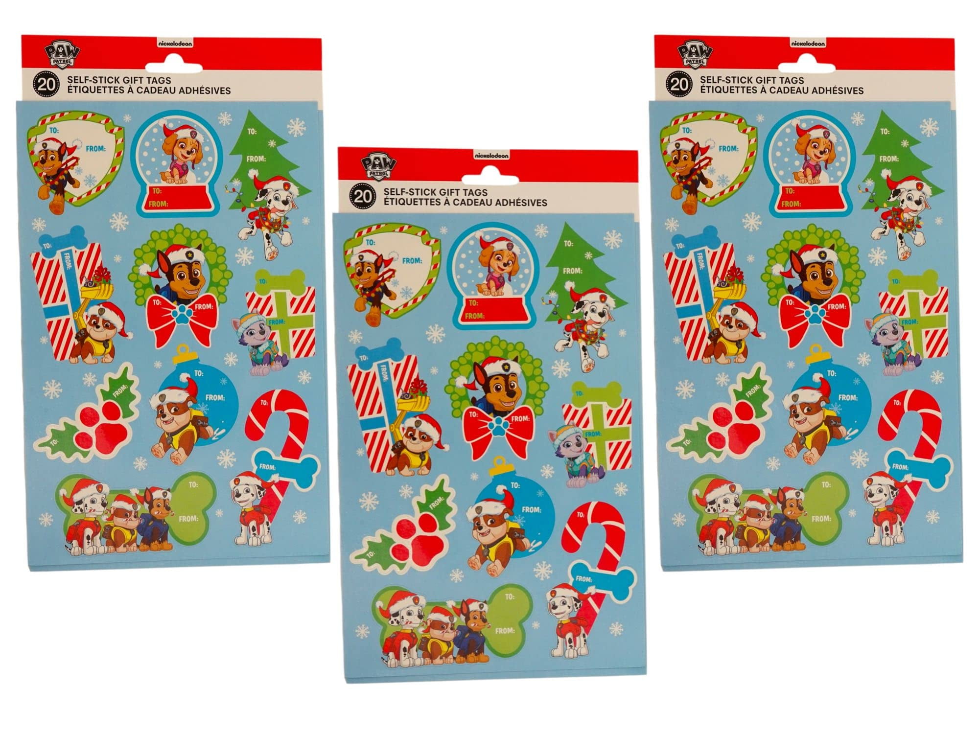 Fabel Omtrek Imperial Paw Patrol Self Stick Gift tags (20 ct x 3, 60 total) Adhesive Christmas  Holiday Gift Tags - Walmart.com