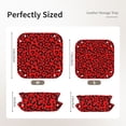 thumbnail image 4 of Valet Tray, Leopard red print Faux Leather Desk Tray Vanity Tray Night Stand Organizer Catch All Tray Key Bowl for Entryway Table, Elegant Valet Tray Storage for Men Women, 4 of 7
