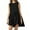 Black, variant on NXMZXB Sleeveless Dresses for Women Casual Summer Pleated Tank Dress Ruffle Flowy Mini Dress Solid Crewneck Athletic Pleated Tennis Dress Navy S