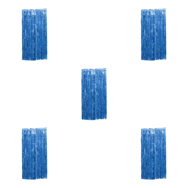 Enqiretly Rideau en Feuille Inodore Large Application et Options Personnalisables pour Anniversaire Bleu Foncé 3*1m 5Set