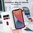 thumbnail image 5 of Feishell Wallet Case Designed for iPhone 12 Pro Max (6.7 inch),Compatible with MagSafe Charger,Stylish PU Leather Magnetic Closure Folio RFID Blocking Protection Card Slots Flip Kickstand Phone ,White, 5 of 10