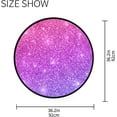 thumbnail image 4 of Dreamtimes Purple Pink Glitter Texture Round Area Rug 3Ft Small Round Area Rug Soft Bedroom Entryway Foyer Throw Mat Washable Non-Shedding Non-Slip Sofa Nursery Carpet, 4 of 5