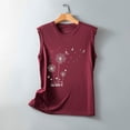 thumbnail image 4 of Débardeurs pour Femmes Col Rond Coupe Ample Basique Imprimé Blouse Décontractée Été Sans Manches Tunique d'Entraînement, 4 of 5