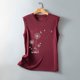thumbnail image 4 of Camiseta holgada sin mangas con cuello redondo y estampado de flores informales de verano para mujer Pompotops  lopia994219, 4 of 5