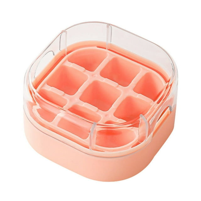 fsxdhpcsgfc Household Ice Tray Convenient One Second Ice Nine Grid Mini Ice Making Artifact Membrane Shape Pasta Peninsula Cherries Facial Ice Pod Ice Cubes Ice Wraith Glass Cubes Ice It Clear Ice for