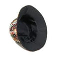 thumbnail image 4 of GPOECD Geometric Print European Style Flat Top Bucket Hat For Outdoor Sun Versatile Unisex Design Black,One Size, 4 of 6