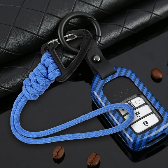 LEORX 1Pack Blue Polyester Keychain Wrist Strap Keychains for Men Women Outdoor Use 7.47X0.20X0.20in