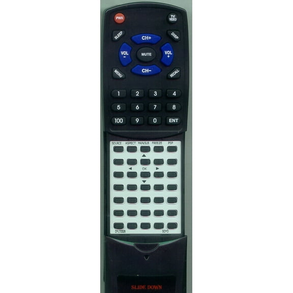 Replacement Remote for SOYO RTDYLT032B, DYLT032B, GVNL3268AB, GVKL3768AB