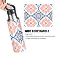 thumbnail image 4 of Yayeee 33oz Insulated Water Bottle Double Wall Stainless Steel with Flip Straw Lid, Mosaic Flowers Pattern, 4 of 7