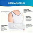 thumbnail image 5 of Arm sling,Mesh Arm Shoulder Sling Medical Shoulder Immobilizer for Shoulder Injury Torn Rotator Cuff, Breathable Arm Brace for Shower, Right Left Arm Stabilizes Elbow Arm Wrist Injury(White), 5 of 7