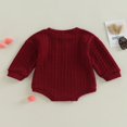 thumbnail image 3 of Barboteuse pour Bébé Manches Longues Justaucorps Tricoté Automne Hiver Hauts Chauds, 3 of 6
