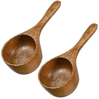 4 Pack Wooden Scoops for Canisters,15ml Small Coffee Scoop in Beech Wood  Coffee Measure Scoop Set Wooden Tablespoon Ground Coffee Scoop Home Kitchen