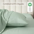 thumbnail image 3 of Bare Home Percale Weave Pillowcase Set - 100% Organic Cotton - Standard, Willow, 3 of 8