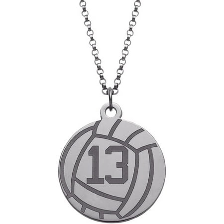 Personalized Sterling Silver Volleyball Disc Necklace - Walmart.com