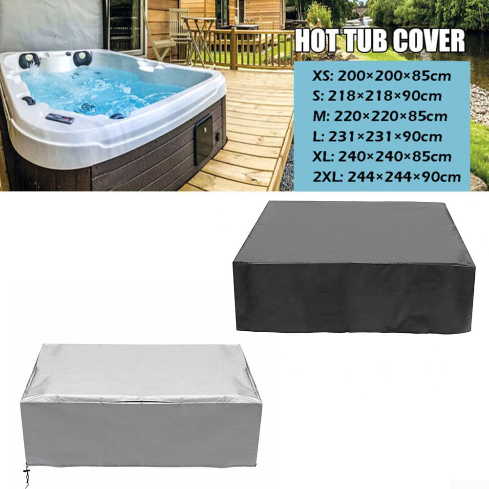 2 Sizes Hot Tub Cover Guard Cap Protect Anti-UV Anticorrosive Square Spa Cover 