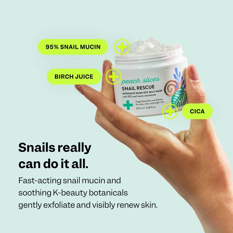 Peach Slices Snail Rescue Intensive Wash-Off Jelly Mask with Snail