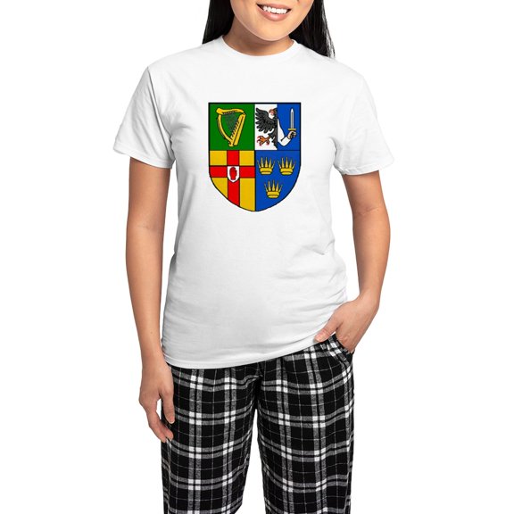 CafePress - Four Provinces Shield Women's Light Pajamas - Women's Short Sleeve Print T-Shirt and Pants Light Cotton Pajama Set