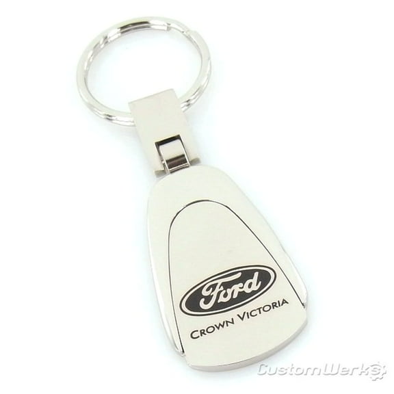 Ford Crown Victoria Tear Drop Keychain (Chrome)