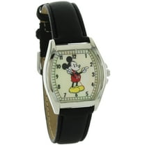 Disney NIB Unisex Mickey Mouse Vintage Classic Leather Strap watch MK5471