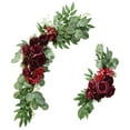 thumbnail image 2 of 4 Piezas Flores Botín Hojas Falsas, Arreglo Floral de Seda Mesa Colgante de Pared Guirnalda Corona Boda Fiesta Decora, 2 of 8