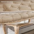 thumbnail image 6 of Dycanpo 45.2"L x 18.3"H French Bedroom Bench Seat Linen Upholstered, Wheat, 6 of 8