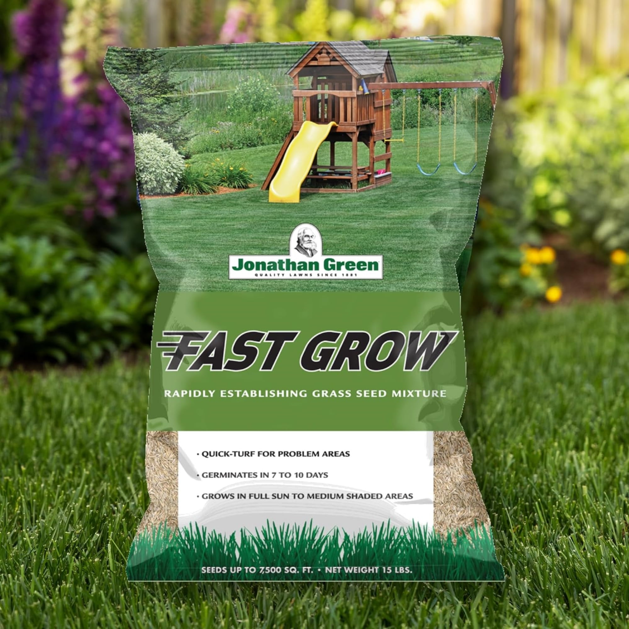 Fast Grow Grass Seed Mix, 15 Pounds