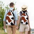thumbnail image 6 of Balery Brown Black Cow Vintage Canvas Backpack for Men and Women - Large Capacity, Durable Travel Laptop Bag for School, Work, Hiking, and Outdoor Activities, 6 of 7