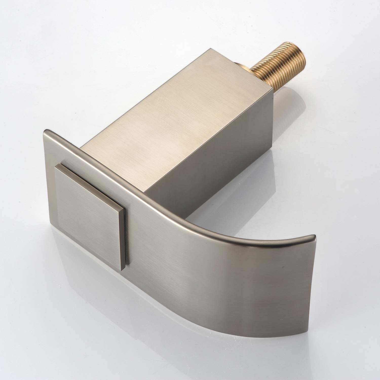 Roman Tub Faucet Brushed Nickel 3 Hole Widespread Bathtub With High Flow Waterfall Spout