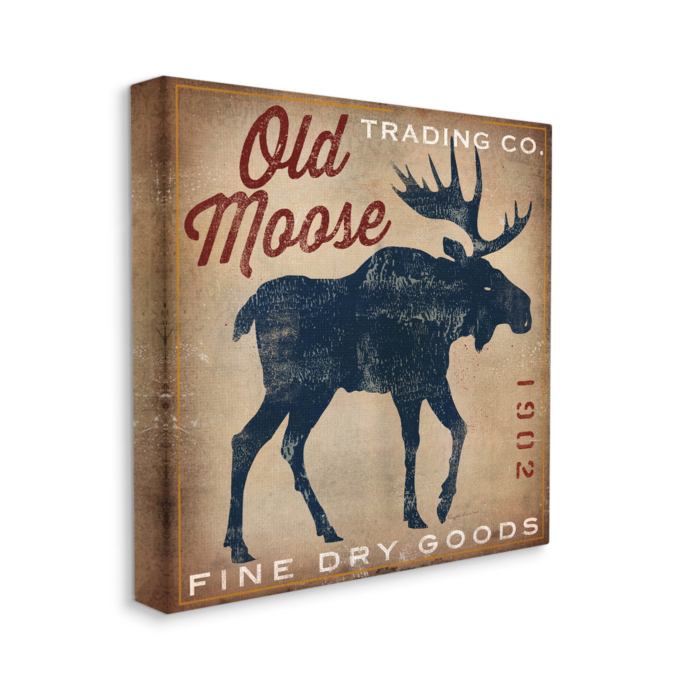 Stupell Industries Old Moose Trading Co. Graphic Art Gallery Wrapped Canvas Print Wall Art, Design by Ryan Fowler