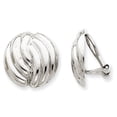 thumbnail image 1 of 14K White Gold Omega Clip Non-pierced Earrings, 1 of 2