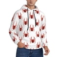 thumbnail image 2 of Naloa Spiders Insects Men's Casual Hooded Collar Drawstring Hoodies Pullover Sweatshirts Casual Long Sleeve Shirts-3X-Large, 2 of 7