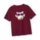 thumbnail image 2 of Camiseta para Mujer Camiseta Básica Ropa Cómoda Tops Elegantes De Manga Corta Tops De Verano para Vacaciones Compras Mochilero Oficina Rojo Yinane Camiseta para mujer, 2 of 8