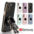 thumbnail image 2 of Astronaut Fold Bracket Plating Cover For Samsung Galaxy S23 S22 Ultra S20 S21 FE Note 20 10 Plus A12 A13 A33 A52 A54 A53 5G Case, 2 of 5