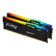 Kingston FURY Beast RGB 64GB (2 x 32GB) 288-Pin PC RAM DDR5 5600 (PC5 44800) Desktop Memory Model KF556C40BBAK2-64