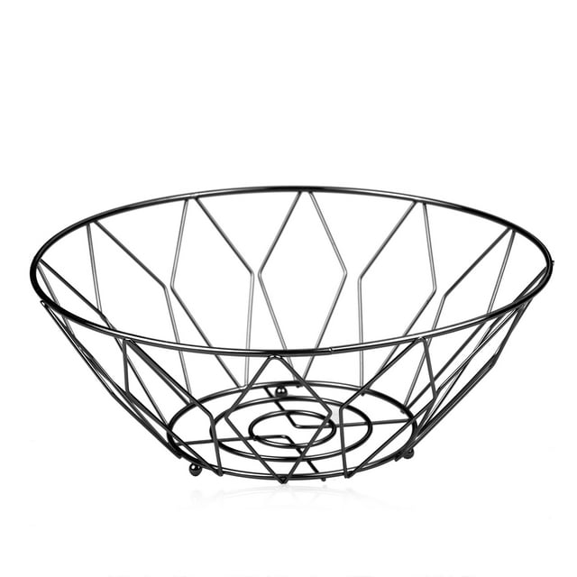 Yeacher Fruit Basket Kitchen Vegetable Storage Wire Metal Fruit Bowl Stand Organizer Shelf Desktop Decor