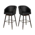 thumbnail image 5 of Flash Furniture Margo 30"H Square Mid Back Barstool, Black/Walnut (Set of 2), 5 of 12