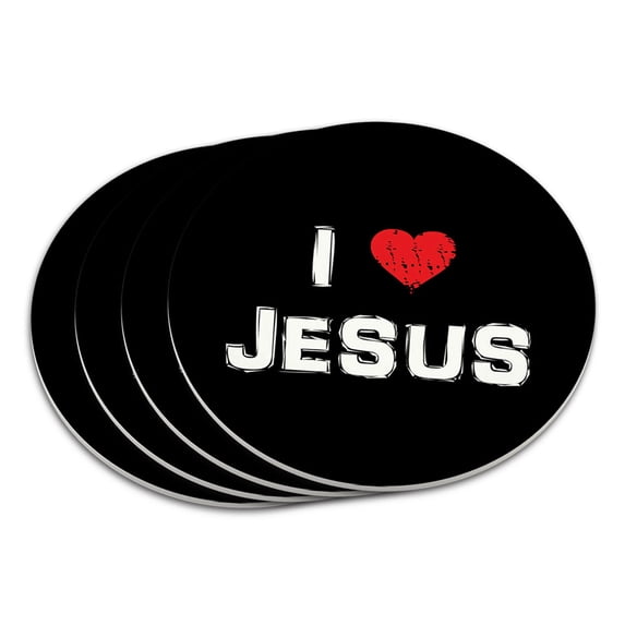 I Love Jesus Stylish Coaster Set