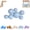 Blue, variant on 7 PCS Reusable Inflatable Balloon Garland Arch Kit, Linked Pvc Balloons with Elastic Bands & Leak-proof Nozzle, Party Decoration for Birthdays, Weddings & Valentine's Day