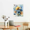 thumbnail image 3 of PIKWEEK Flower Canvas Wall Art-Colorful Floral Picture for Bedroom- Watercolor Blue Yellow Pink Wildflower Canvas Décor, Nature Scenery with Butterfly Print Room Décor 12*16in/16*20in, 3 of 5