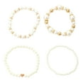 thumbnail image 2 of Pulseras para mujer, regalos para mujer, conjunto de 4 pulseras de corazón con cuentas y perlas, accesorios de moda, pulseras para mujer, 2 of 5