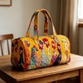 thumbnail image 6 of Quilted Bag Large Embroidery Duffle Bag For Women Travel Tote Bag With Cute Nature Prints Shoulder Bag For Weekend Trip, 6 of 9