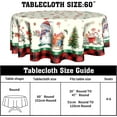 thumbnail image 3 of Merry Christmas Round Tablecloth 60 Inch Winter Snowman Table Cloth Washable Circle Cover for Holiday Picnic Party Home Decor, 3 of 6