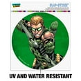 thumbnail image 2 of Justice League Green Arrow Character Automotive Car Window Locker Circle Bumper Sticker, 2 of 7